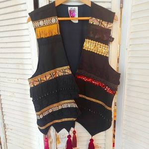 One-of-a-kind Vintage 90s Embellished Vest One Size